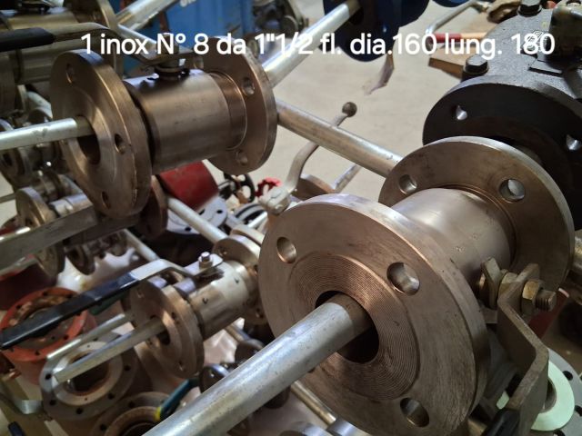 VALVOLA A SFERA FLANGIATA MARCA ALFA CASOREZZO IN ACCIAIO INOX DA 1"1/2