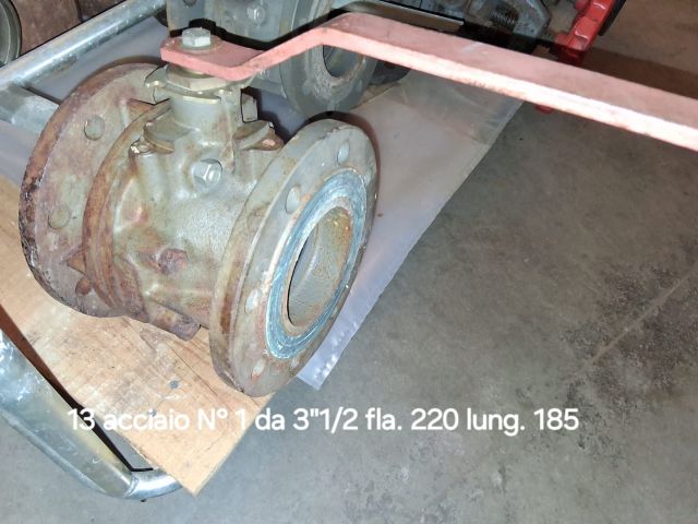 VALVOLA A SFERA FLANGIATA MARCA ALFA CASOREZZO IN ACCIAIO DA 3"1/2