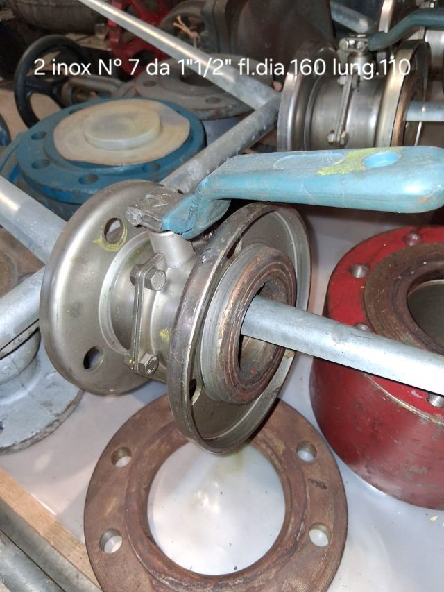 VALVOLA A SFERA FLANGIATA MARCA ALFA CASOREZZO IN ACCIAIO INOX DA 1"1/2