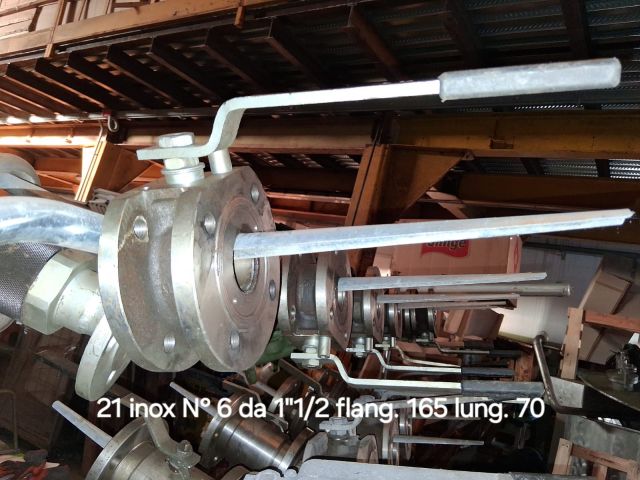 VALVOLA A SFERA FLANGIATA MARCA ALFA CASOREZZO IN ACCIAIO INOX DA 1"1/2