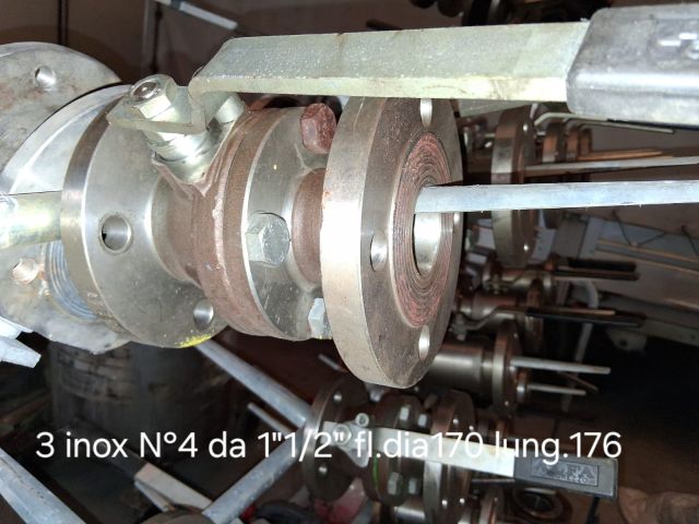VALVOLA A SFERA FLANGIATA MARCA ALFA CASOREZZO IN ACCIAIO INOX DA 1"1/2