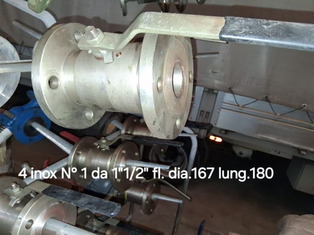 VALVOLA A SFERA FLANGIATA MARCA ALFA CASOREZZO IN ACCIAIO INOX DA 1"1/2