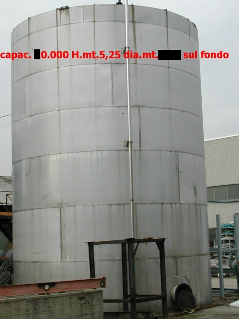 SERBATOIO IN ACCIAIO INOX DA LT 150.000