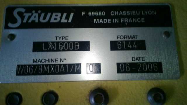 JACQUARD STAUBLI LX1600B ANNO 06-2006 arp.6144